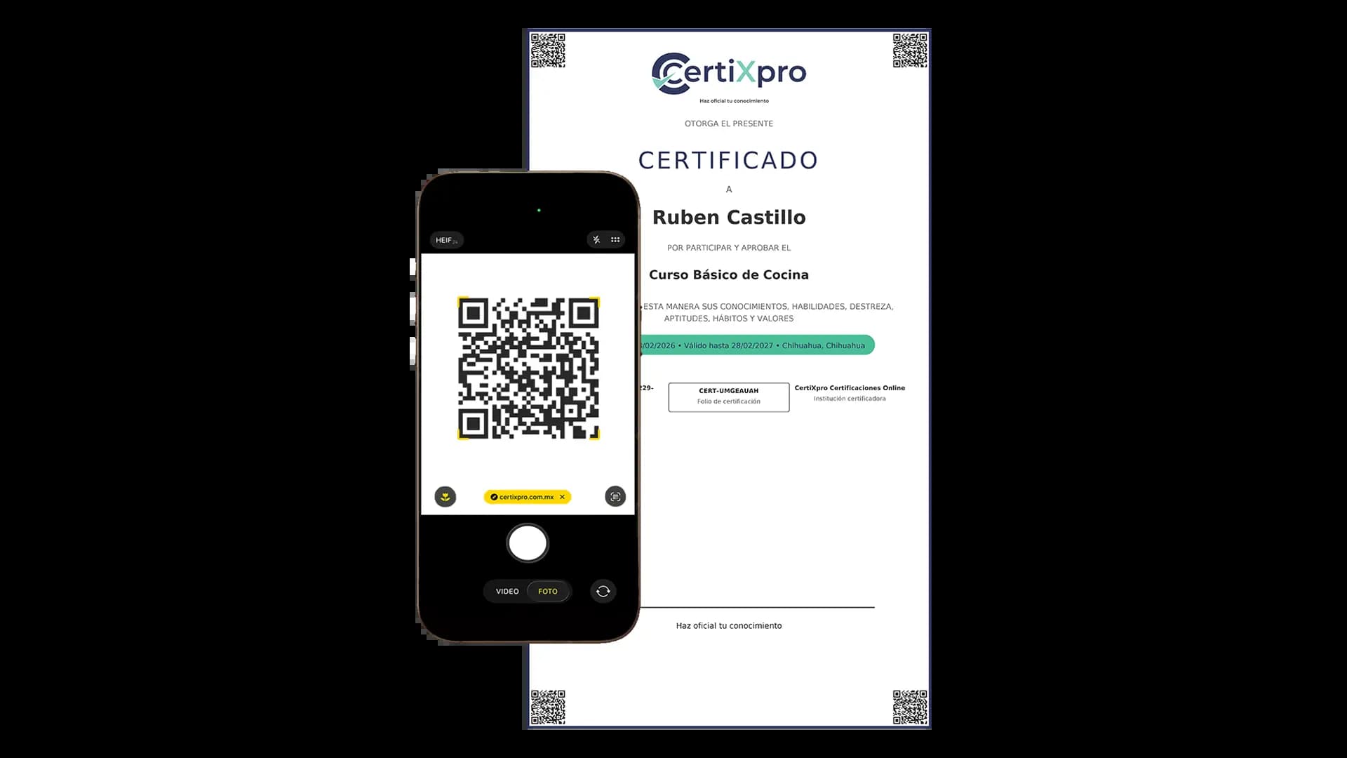 Panel de gestión de certificaciones en línea CertiXpro